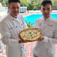 Claudio De Siena e Ciro Sicignano con la nuova pizza - I Love Lorelei