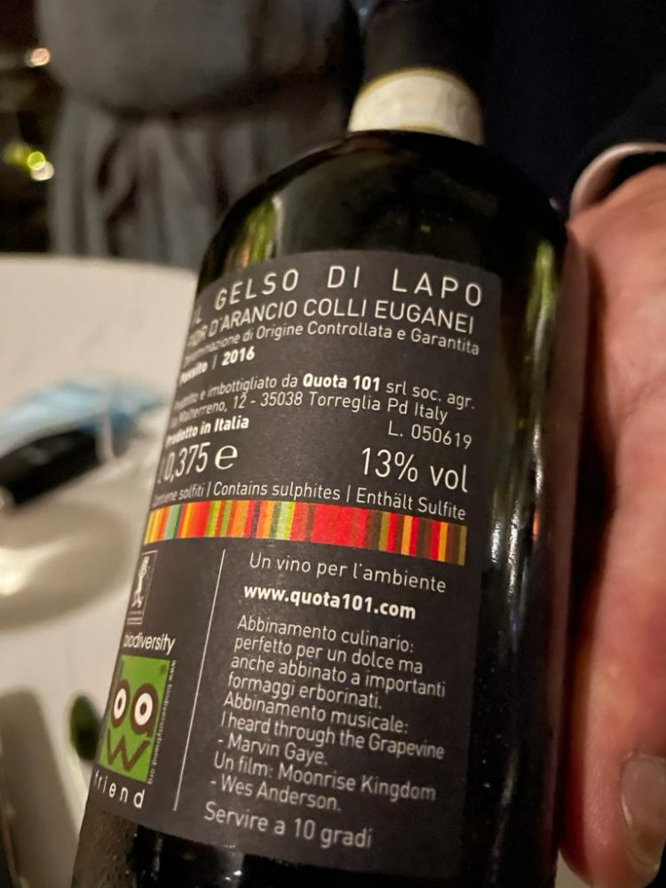 FUENTI - Quota 101 Il Gelso di Lapo, passito Fior d’Arancio dei Colli Euganei