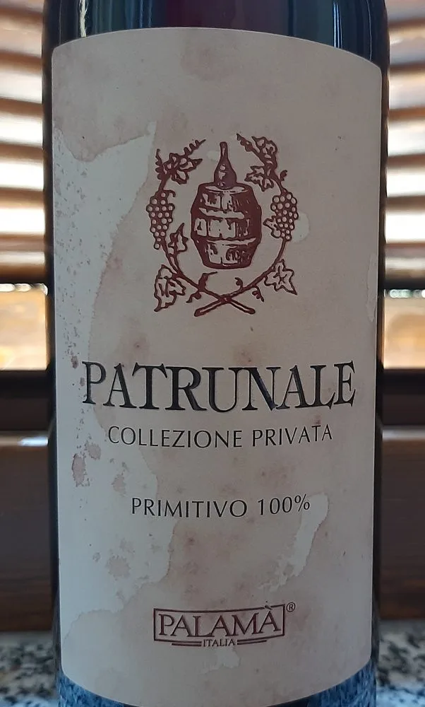 Patrunale Collezione Privata Salento Rosso Primitivo Igp 2017 Palama'