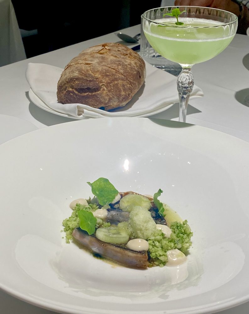 Re Santi e Leoni Restaurant - Sgombro, mela verde, cetrioli, sedano e alghe
