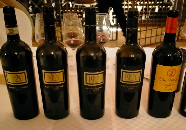 Le bpttiglie in degustazione