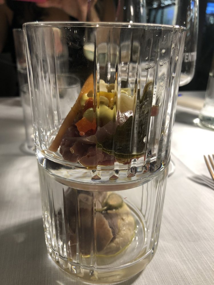 Aventina - Tartare di Fassona, giardiniera e zabaione salato- Lingua tonnata