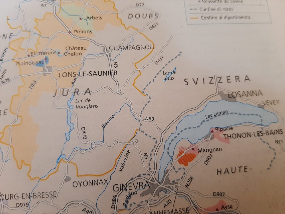 Cartina geografica dello Jura
