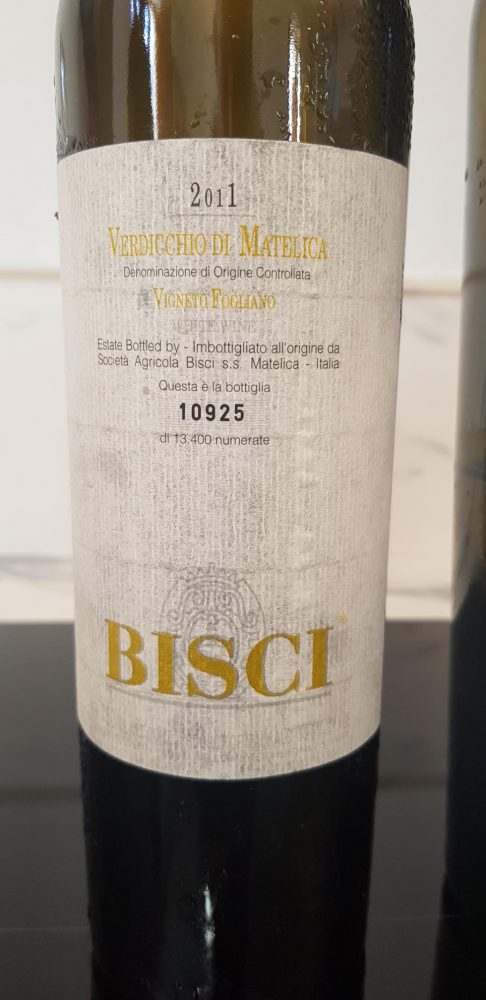 Bisci - Verdicchio di Matelica  - Vigneto di Fogliano 2011