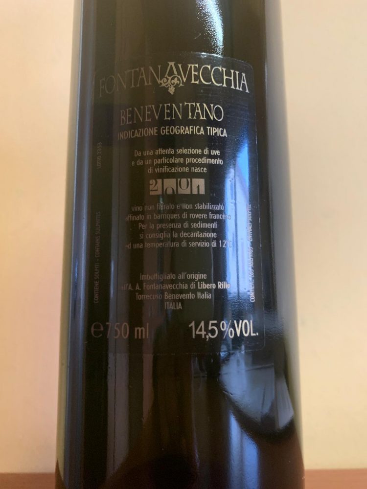 Controetichetta 2001 Falanghina Beneventano igt