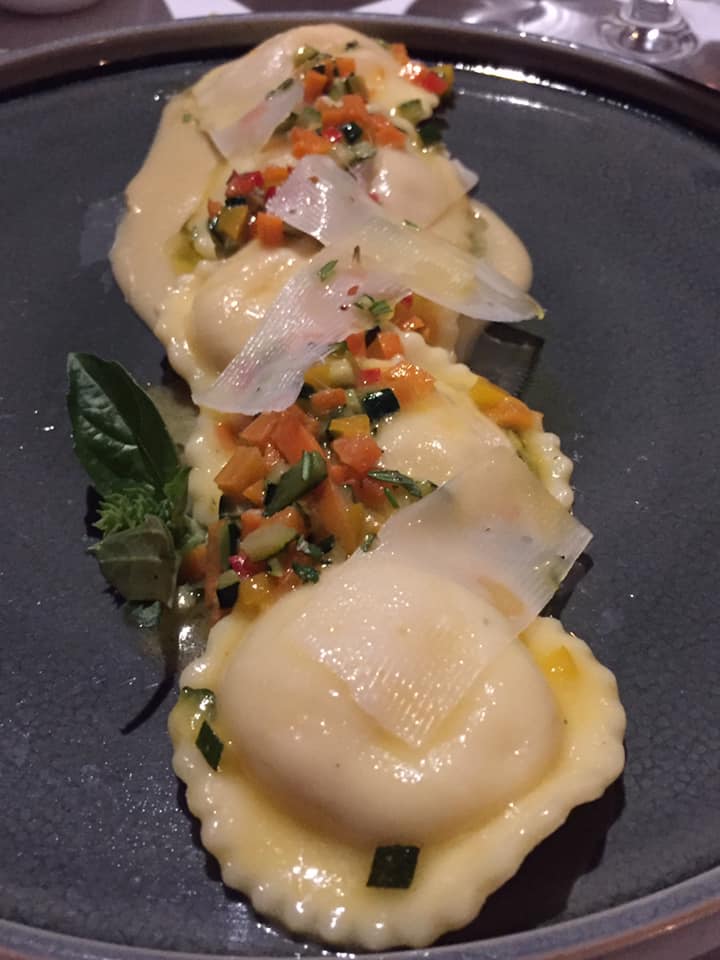 Vesuvio Panoramic Restaurant Sorrento, raviolo di zucca con verdurine dell'orto