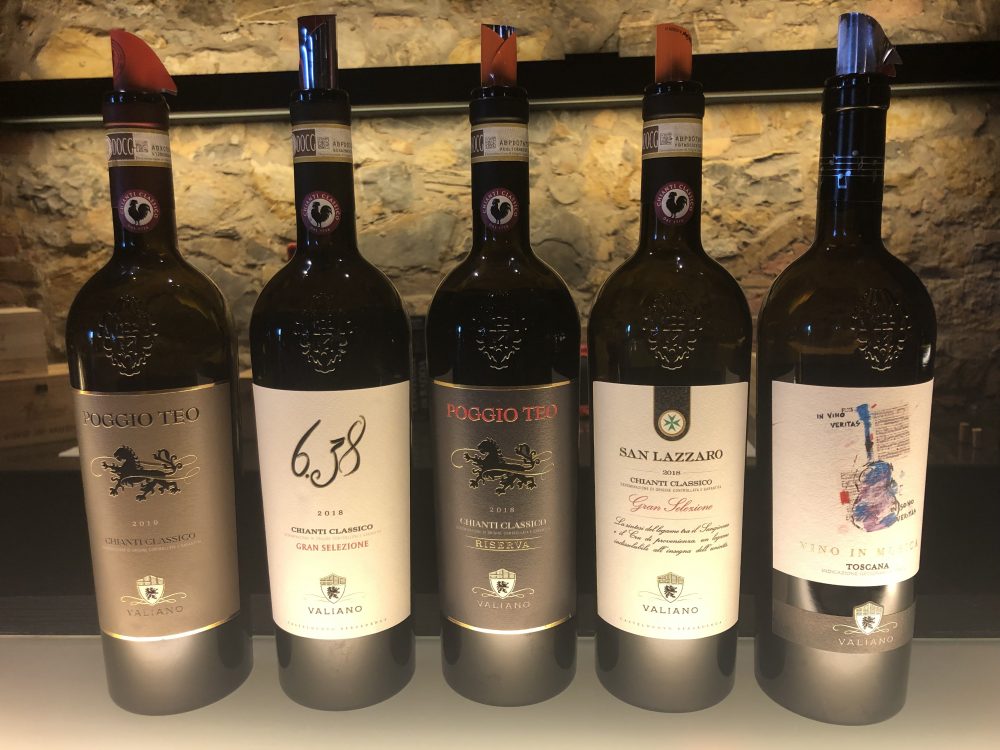 Valiano- Poggio Teo 2019, 6.38 2018, Poggio Teo Riserva 2018, San Lazzaro 2018, Vino in Musica