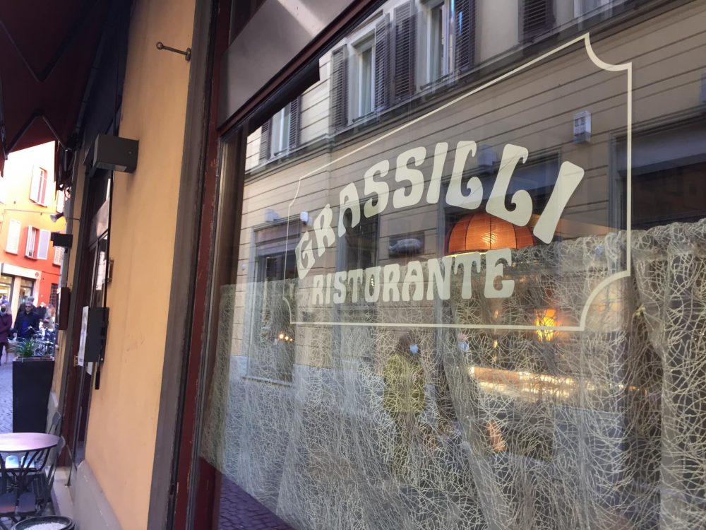 Ristorante Grassilli a Bologna, l'insegna