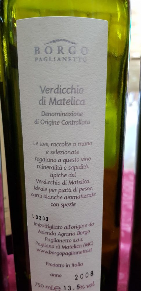 2008 - Vertis, il Verdicchio di Matelica