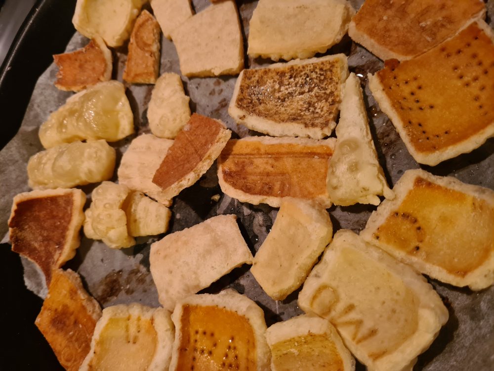 Croste di parmigiano - Le croste appema sfornate