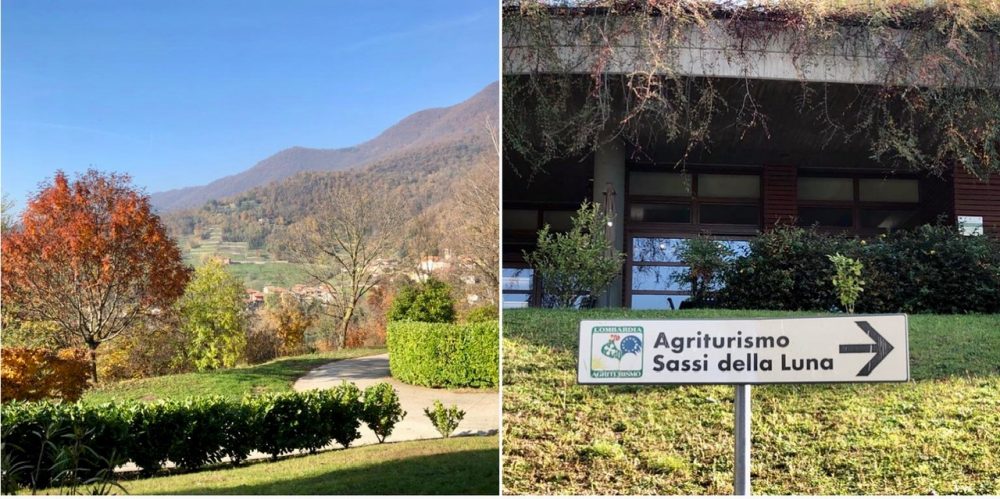 Sassi della Luna, il viale d’accesso e l’insegna