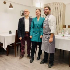 I proprietari Almerigo Bosco e Gabriella Bosco. Lo chef Angelo Fabozzo
