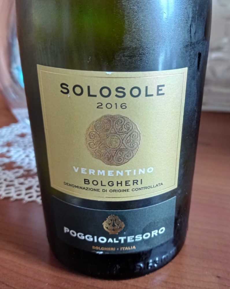 Solosole Vermentino Bolgheri Doc 2016 Tenuta Poggio al Tesoro