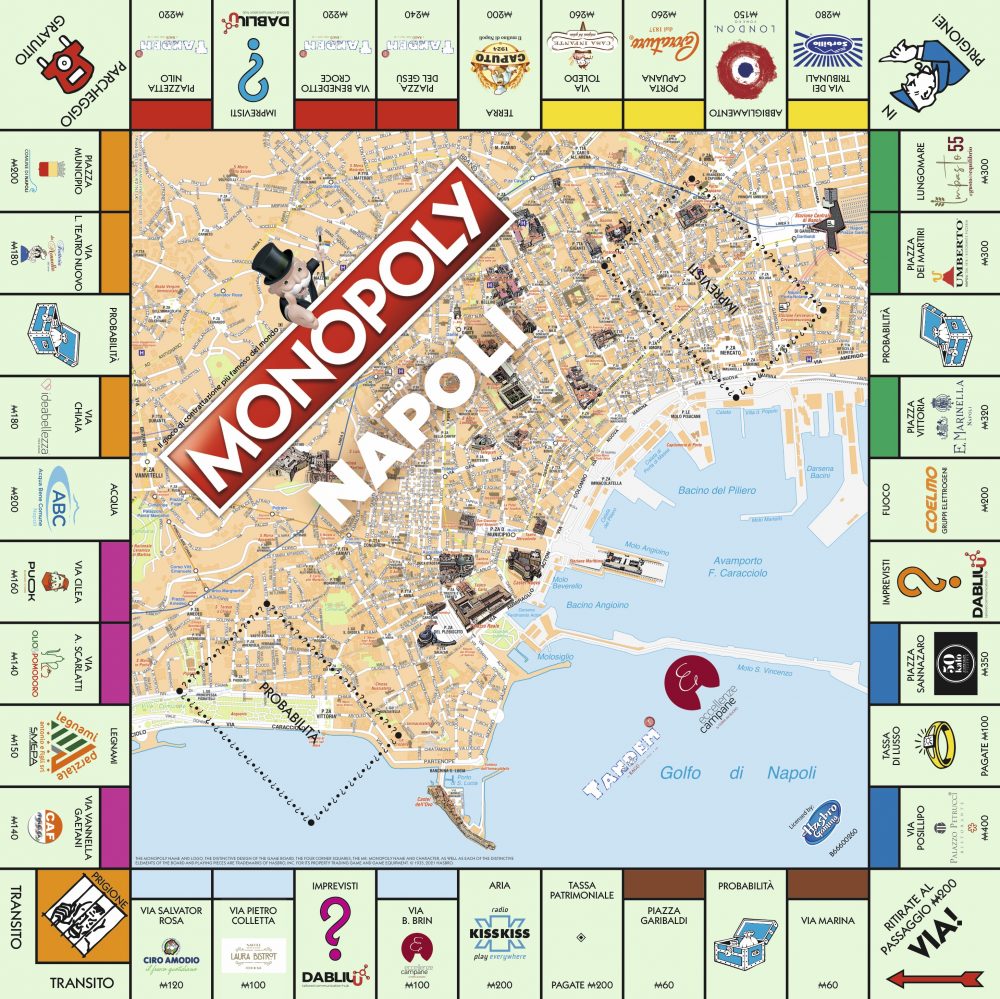 Tabellone Monopoly Napoli 2021