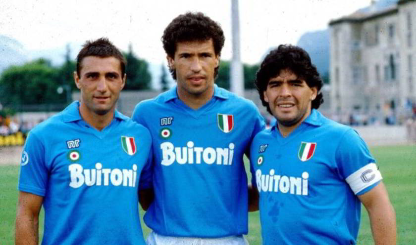 Tridente Maradona Careca Giordano - Napoli Calcio 1987-88