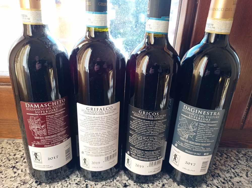 Controetichette vini Azienda Grifalco