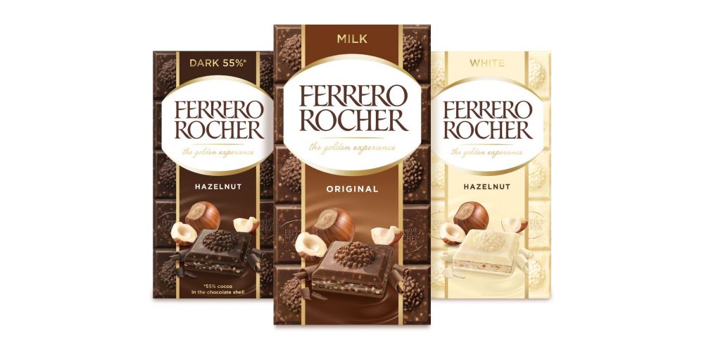 Tavolette di cioccolato Ferrero Rocher