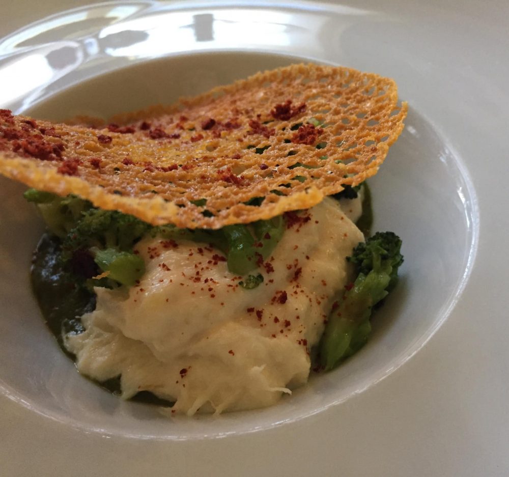 Oasis a Vallesaccarda, cremoso di baccala' con broccoli e broccoletti