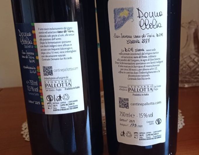 Controetichette vini Leonardo Pallotta