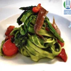 Fettuccine al pesto di cime di rapa