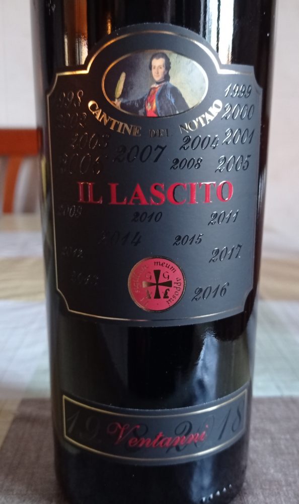 Il Lascito Ventanni Vino Rosso Cantine del Notaio