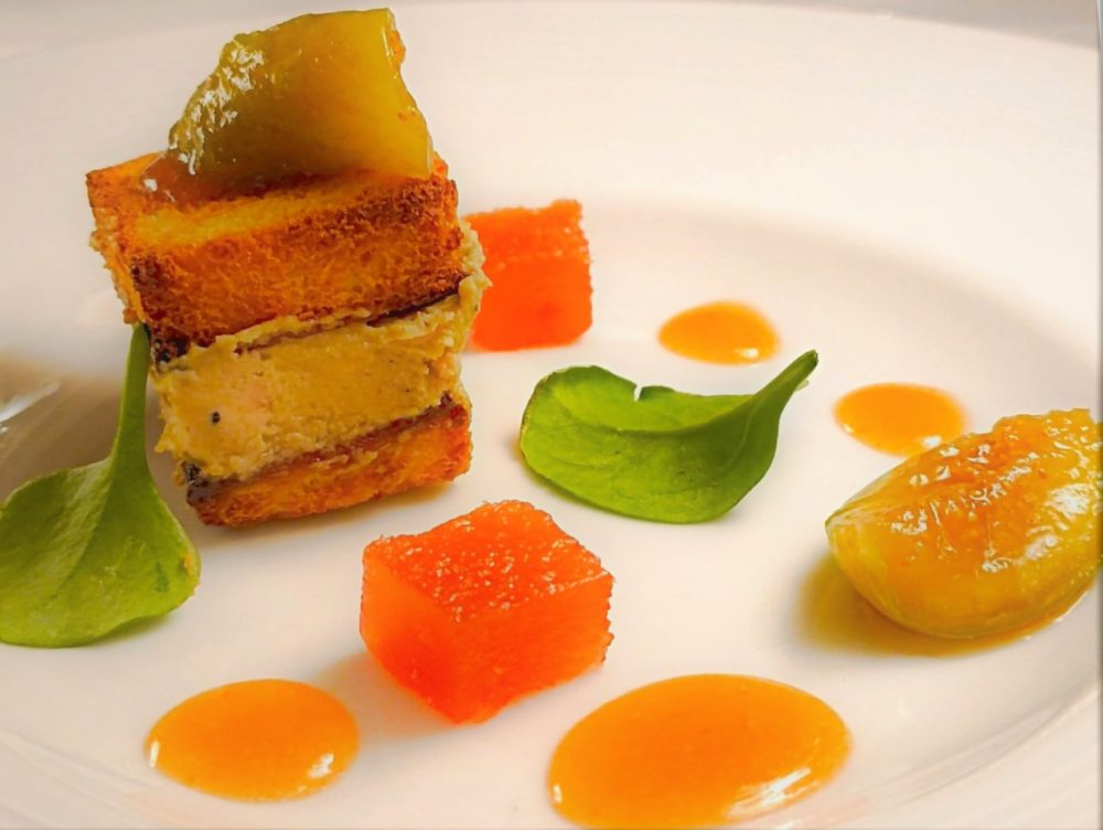 foie gras e pan brioche all'olio e agrumi 