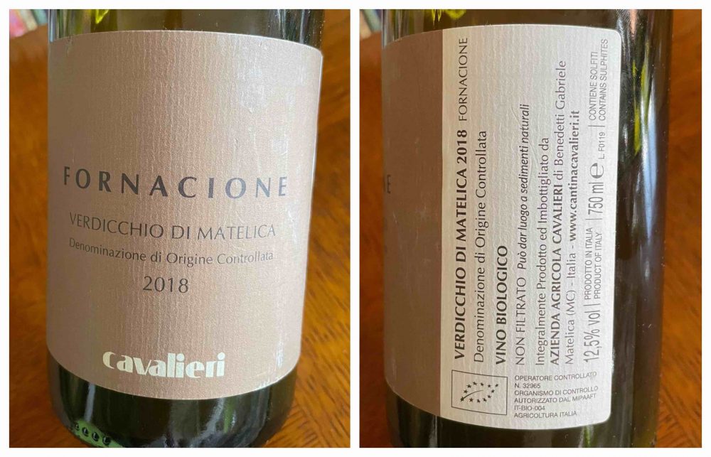 Fornacione Verdicchio di Matelica DOC 2018 - Azienda Agricola Cavalieri