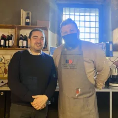 Francesco Pascale, direttore di Terra Felix e il cuoco Giuseppe De Donato