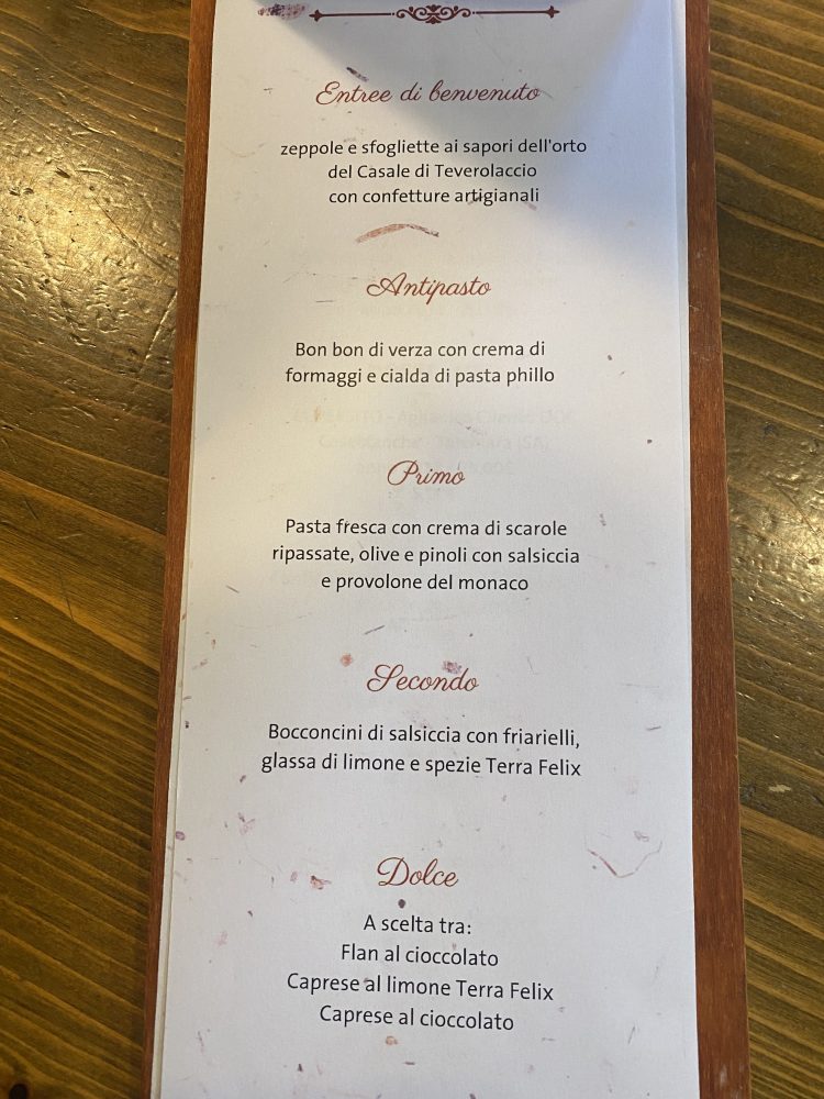 Menu' - La Tipicheria