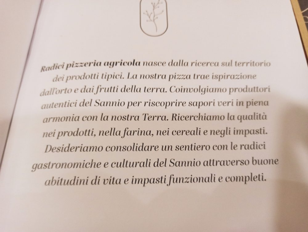 Radici - Pizzeria Agricola - La filosofia del locale