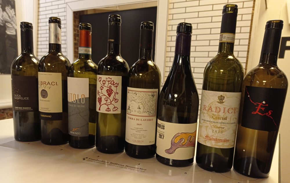 Bottiglie di vino de I Grandi vini Rossi del Sud Italia