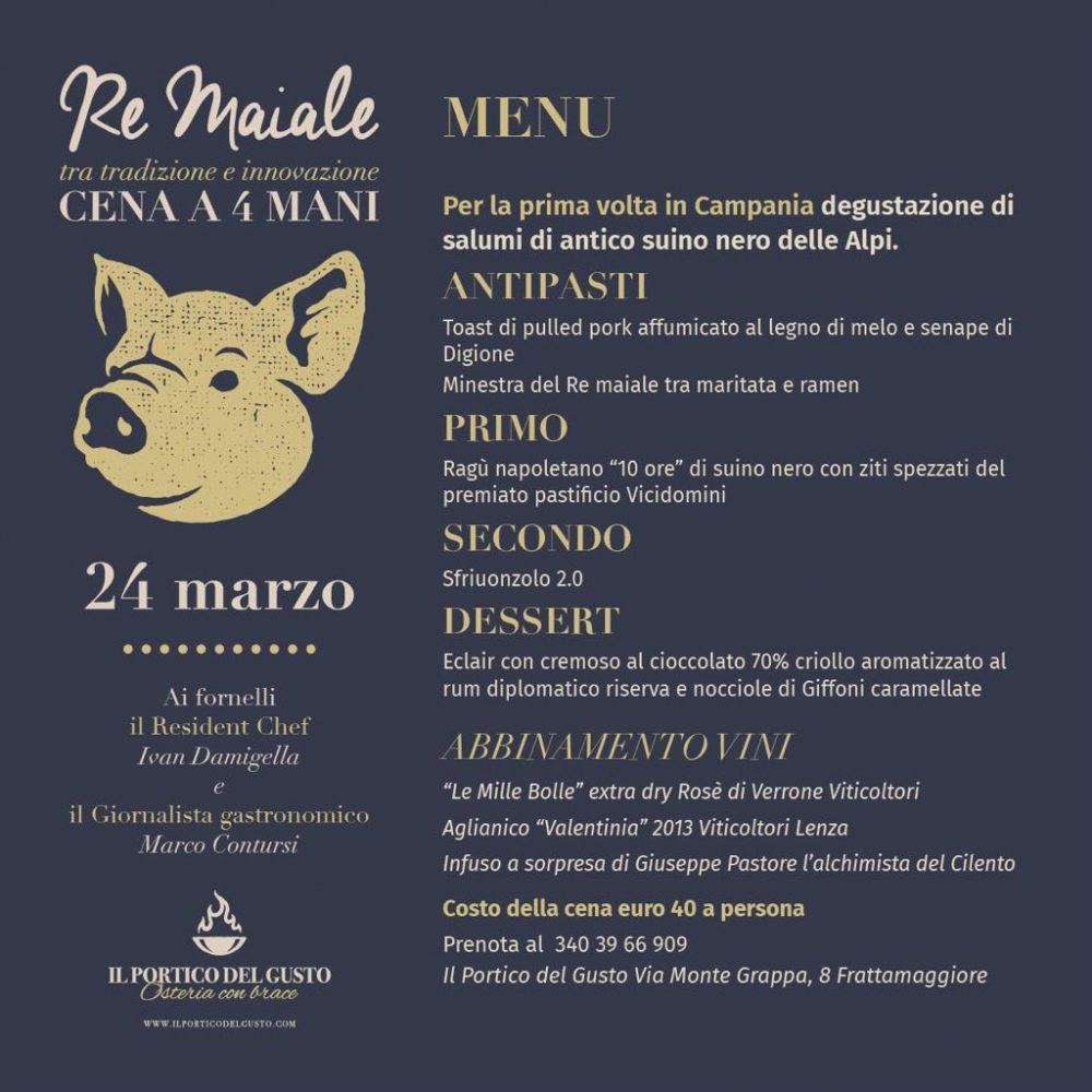 Cena degustazione Re Maiale