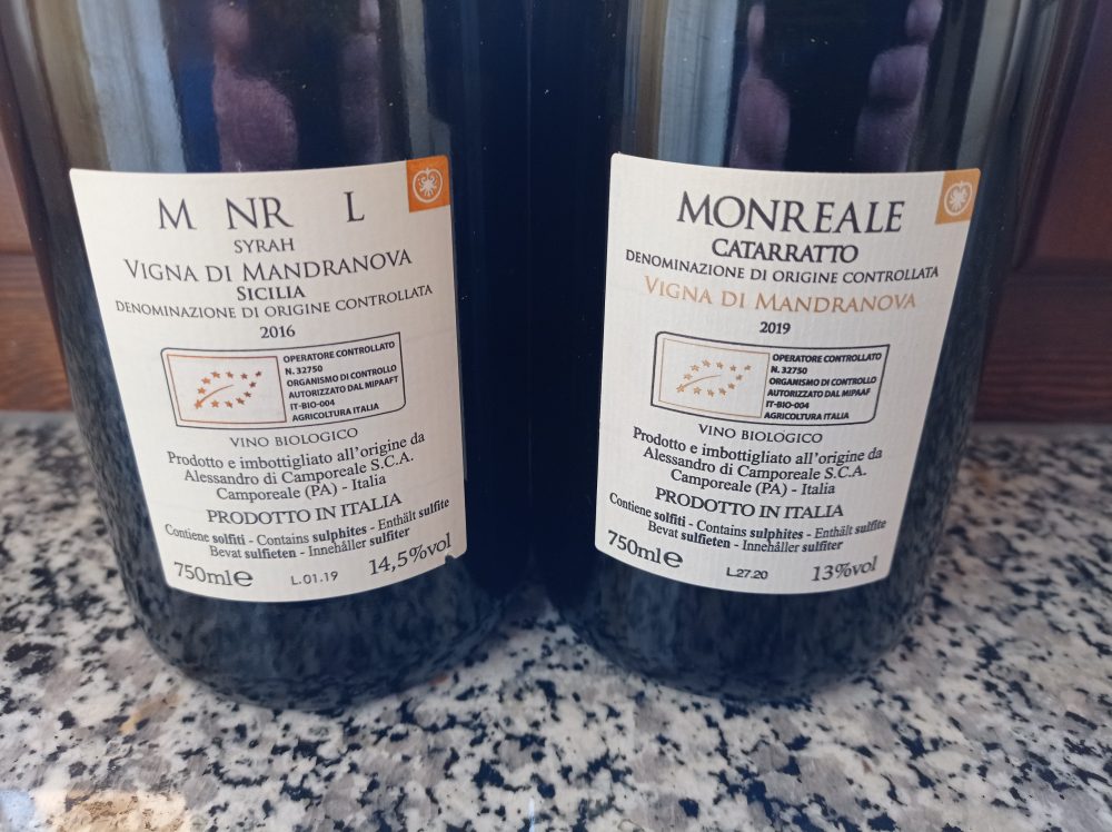 Controetichette vini Alessandro di Camporeale
