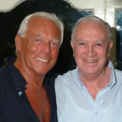 Giorgio Armani con Gennarino D'Alessio - Ristorante Aurora Capri