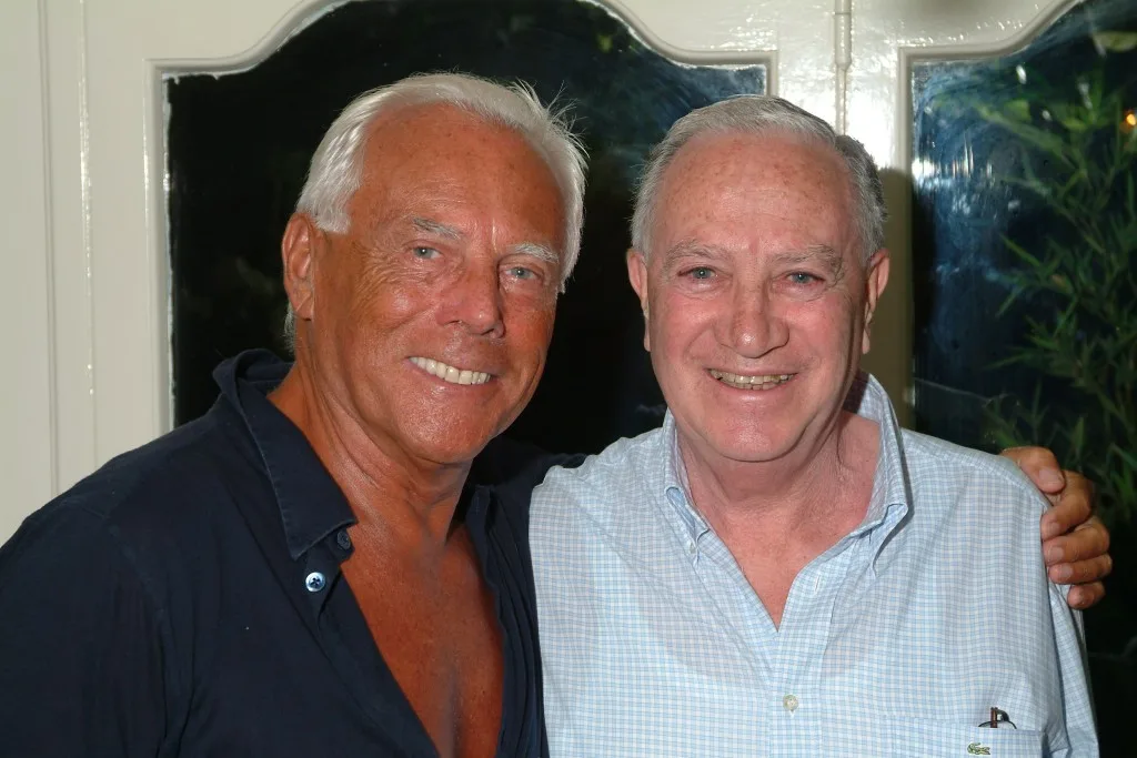 Giorgio Armani con Gennarino D'Alessio - Ristorante Aurora Capri