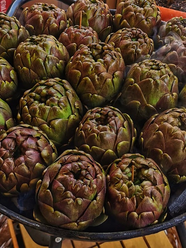 Carciofi - I carciofi sulla brace