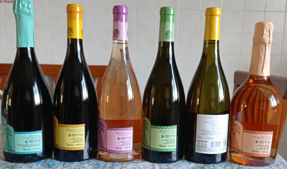 Controetichette vini Cantine Due Palme