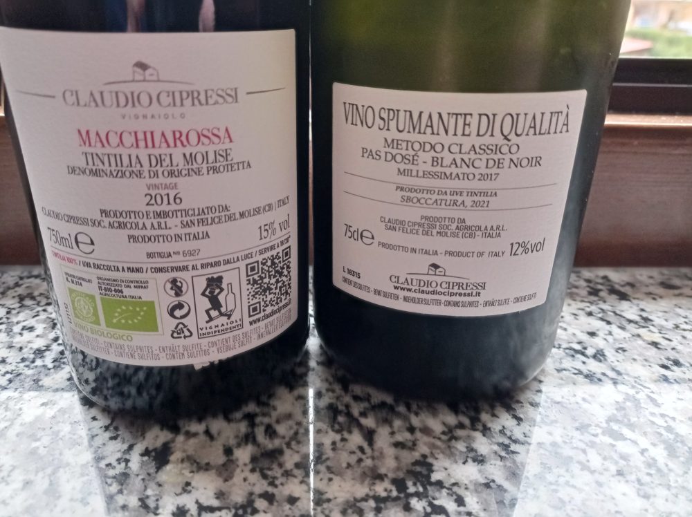 Controetichette vini Claudio Cipressi