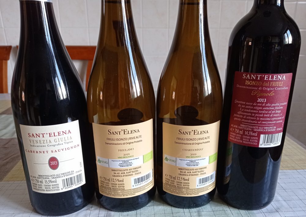 Controetichette vini azienda Sant'Elena