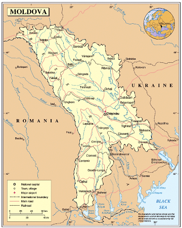 Mappa Moldova