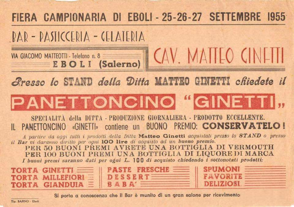 Pasticceria Ginetti - Volantino pubblicitario