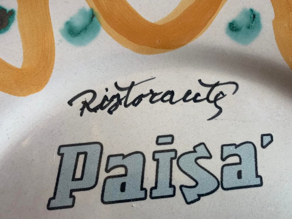 Ristorante Paisa' ad Agnone, i piatti di ceramica