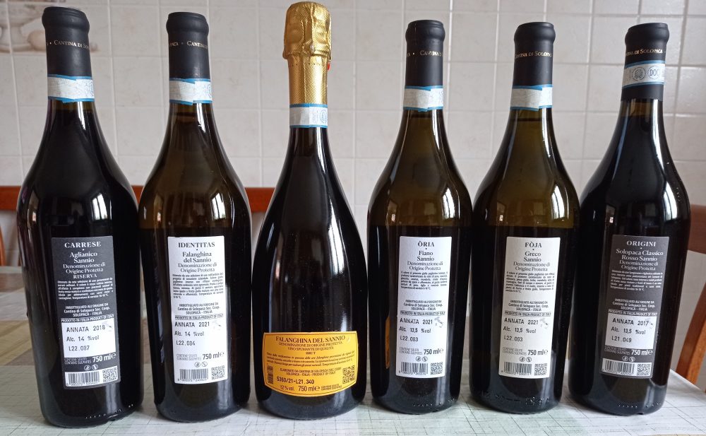 Controetichette vini Cantina di Solopaca