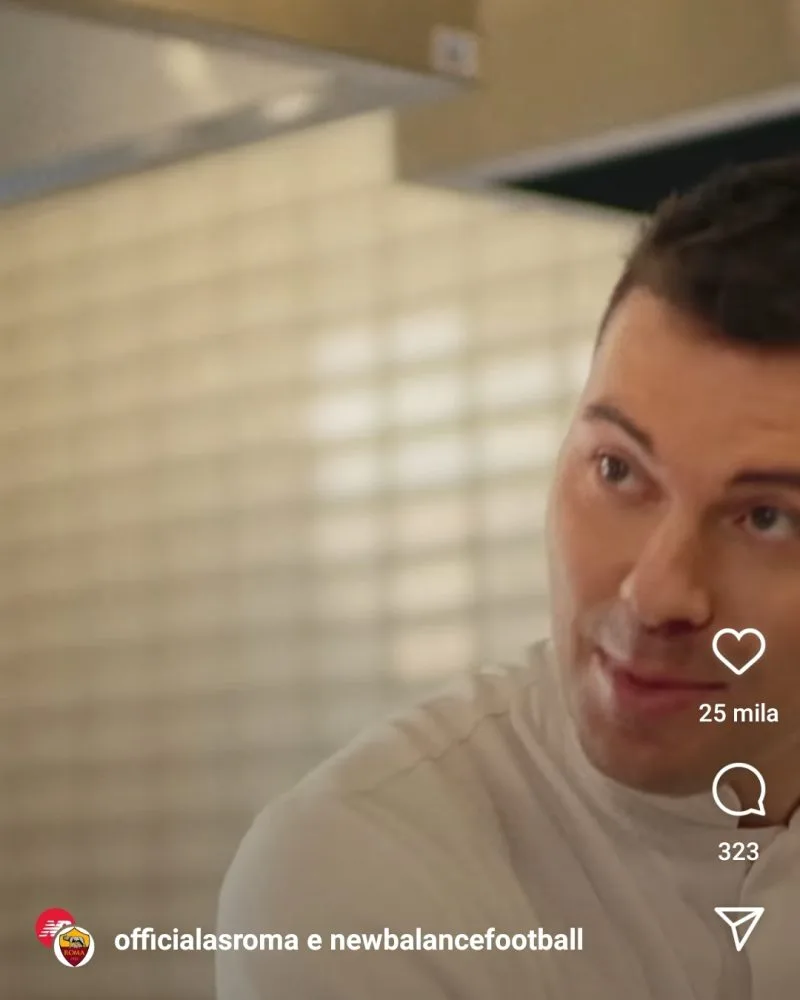 Jacopo da 180g nel video della As Roma - foto Instagram As Roma