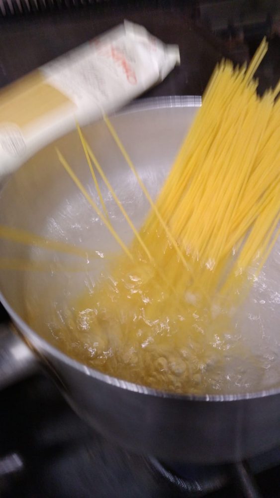 SPAGHETTI AL LIMONE - La cottura della pasta