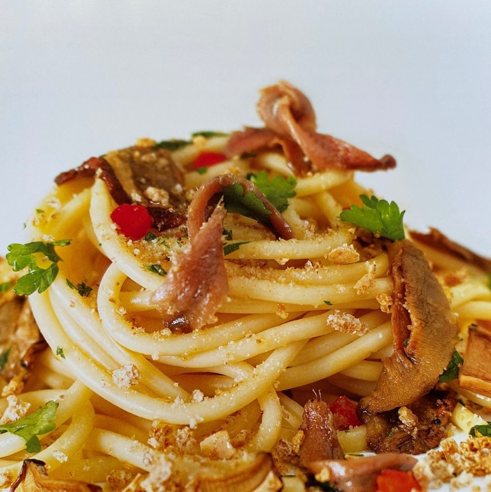 Spaghetti aglio e olio alla calabrese