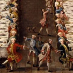 Pietro Longhi (bottega), Convito in casa Nani alla Giudecca, 1755 – Ca’ Rezzonico, Fondazione Musei Civici di Venezia