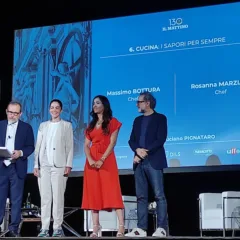 Il direttore Monga con Bottura, Marziale e Balivo