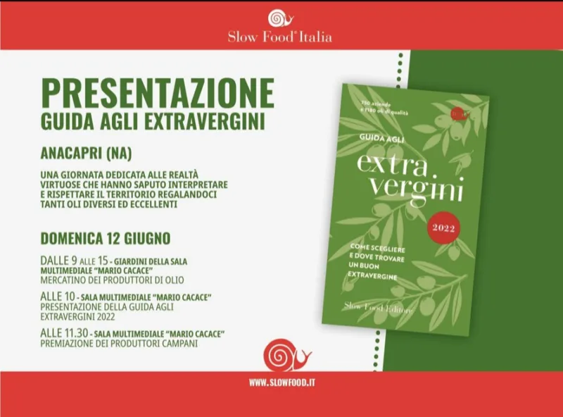 Evento di presentazione della guida agli extravergini ad Anacapri