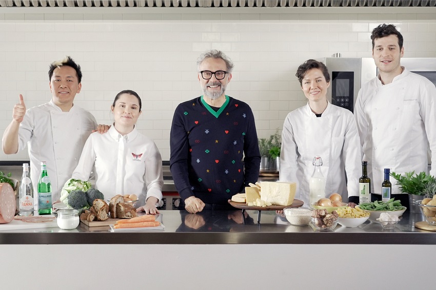 Massimo Bottura e gli chef del Gruppo Francescana